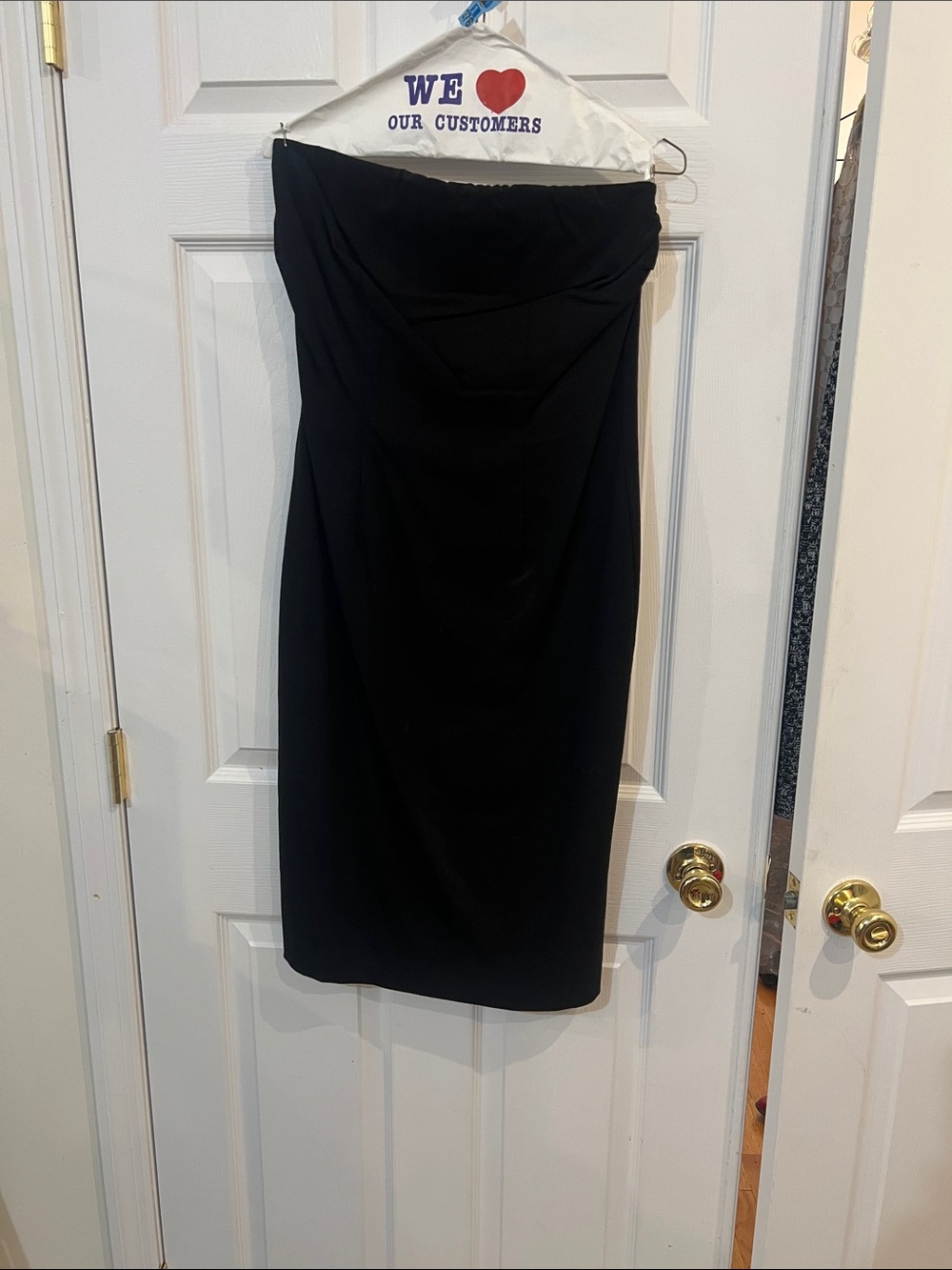 Cache Strapless Black Cocktail Dress